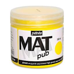 Pebeo Mat Pub Acrylic Paint - Primary Yellow, 140 ml