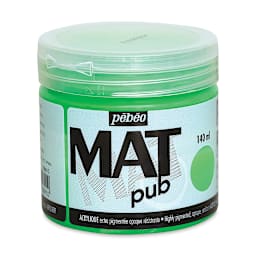 Pebeo Mat Pub Acrylic Paint - Bright Green, 140 ml