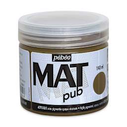 Pebeo Mat Pub Acrylic Paint - Raw Umber, 140 ml
