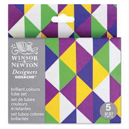 Winsor & Newton Designers Gouache - Brilliant Colors, Set of 5 front of package