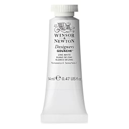 Winsor & Newton Designers Gouache - Zinc White, 14 ml tube