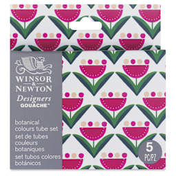 Winsor & Newton Designers Gouache - Botanical Colors, Set of 5, 14 ml Tubes front of package