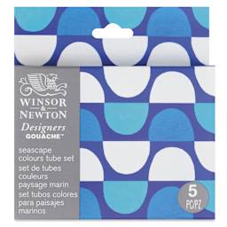 Winsor & Newton Designers Gouache - Seascape Colors, Set of 5, 14 ml Tubes front of package
