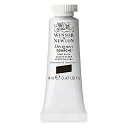 Winsor & Newton Designers Gouache - Lamp Black, 14 ml tube