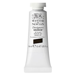 Winsor & Newton Designers Gouache - Jet Black, 14 ml tube