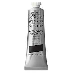 Winsor & Newton Designers Gouache - Jet Black, 37 ml tube