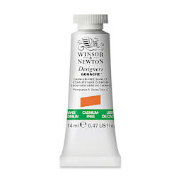 Winsor & Newton Designers Gouache - Cadmium-Free Scarlet, 14 ml tube