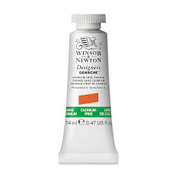 Winsor & Newton Designers Gouache - Cadmium-Free Orange, 14 ml tube  