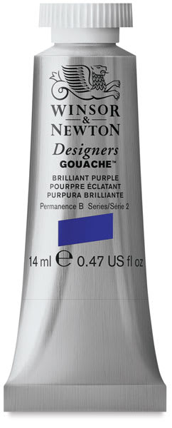 Winsor & Newton Designers Gouache - Brilliant Purple, 14 ml tube  
