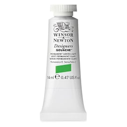 Winsor & Newton Designers Gouache - Permanent Green Light, 14 ml tube