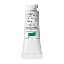 Winsor & Newton Designers Gouache - Permanent Green Medium, 14 ml tube