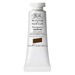 Winsor & Newton Designers Gouache - Burnt Umber, 14 ml tube