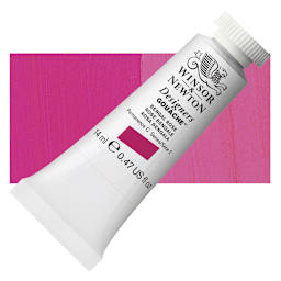 Winsor & Newton Designers Gouache - Bengal Rose, 14 ml tube and swatch