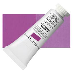 Winsor & Newton Designers Gouache - Brilliant Red Violet, 14 ml tube and swatch
