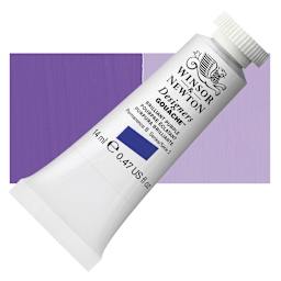 Winsor & Newton Designers Gouache - Brilliant Purple, 14 ml tube and swatch