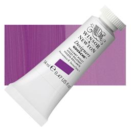 Winsor & Newton Designers Gouache - Brilliant Violet, 14 ml tube and swatch