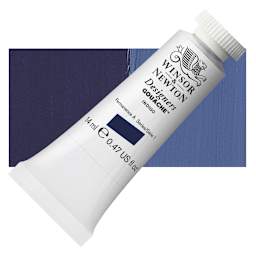 Winsor & Newton Designers Gouache - Indigo, 14 ml tube and swatch