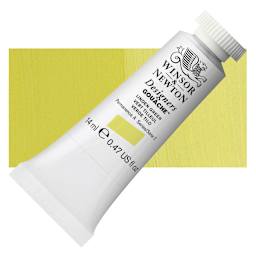 Winsor & Newton Designers Gouache - Linden Green, 14 ml tube and swatch