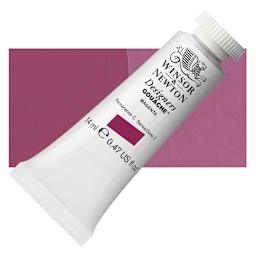 Winsor & Newton Designers Gouache - Magenta, 14 ml tube and swatch