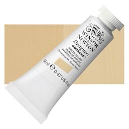 Winsor & Newton Designers Gouache - Naples Yellow, 14 ml tube and swatch