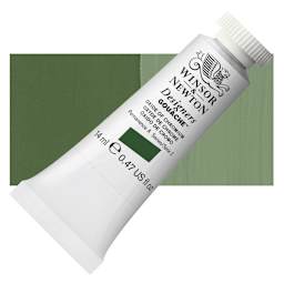 Winsor & Newton Designers Gouache - Oxide of Chromium, 14 ml tube and swatch