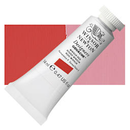 Winsor & Newton Designers Gouache - Winsor Red, 14 ml tube and swatch