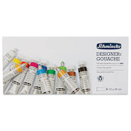 Schmincke Designers Gouache - Set of 12, Assorted, 20 ml Tubes