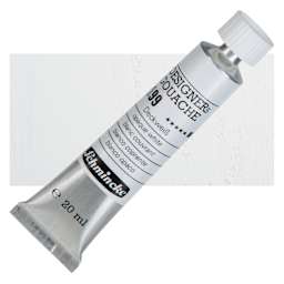 Schmincke Designers Gouache - Opaque White, 20 ml Tube and swatch