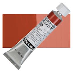 Schmincke Designers Gouache - English Red, 20 ml Tube and swatch
