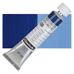 Schmincke Designers Gouache - Indigo, 20 ml Tube and swatch