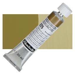 Schmincke Designers Gouache - Umber Greenish, 20 ml Tube and swatch