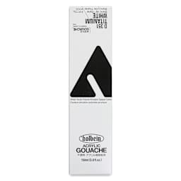 Holbein Acrylic Gouache – Titanium White, 150 ml tube package