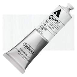 Holbein Acrylic Gouache – Titanium White, 150 ml tube and swatch