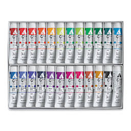 Holbein Acrylic Gouache - Assorted, Set of 24, 20 ml