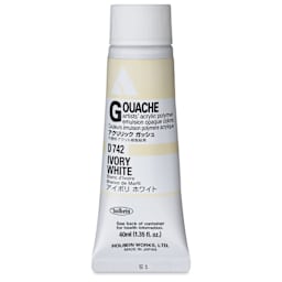 Holbein Acrylic Gouache – Ivory White, 40 ml tube