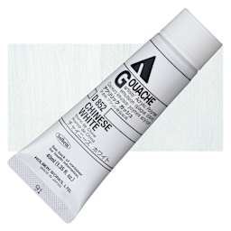 Holbein Acrylic Gouache - Chinese White, 40 ml tube and swatch