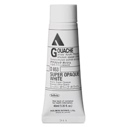 Holbein Acryla Gouache - Super Opaque White, 40 ml tube