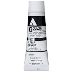 Holbein Acrylic Gouache - Lamp Black, 40 ml tube