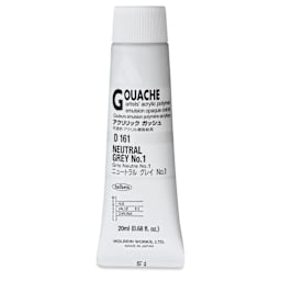 Holbein Acrylic Gouache - Neutral Gray 1, 20 ml tube