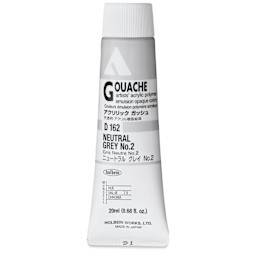 Holbein Acrylic Gouache - Neutral Gray 2, 20 ml tube
