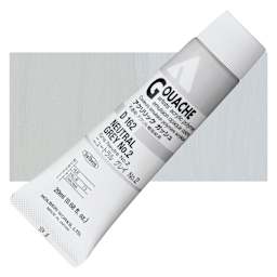 Holbein Acrylic Gouache - Neutral Gray 2, 20 ml tube and swatch