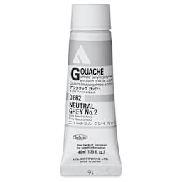 Holbein Acrylic Gouache – Neutral Grey 2, 40 ml tube