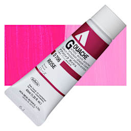 Holbein Acrylic Gouache - Rose, 40 ml and swatch