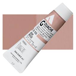 Holbein Acrylic Gouache - Ash Rose, 20 ml tube and swatch