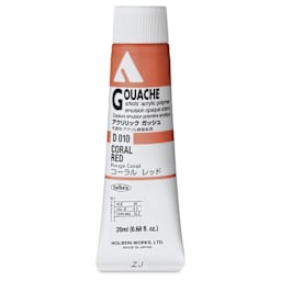 Holbein Acrylic Gouache - Coral Red, 20 ml tube