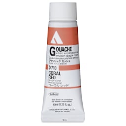 Holbein Acrylic Gouache – Coral Red, 40ml tube