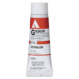 Holbein Acrylic Gouache – Vermilion, 40 ml tube