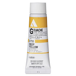 Holbein Acrylic Gouache – Deep Yellow, 40 ml tube