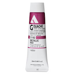 Holbein Acrylic Gouache - Metallic Red, 20 ml tube