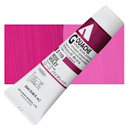 Holbein Acrylic Gouache - Rose Violet, 20 ml tube and swatch